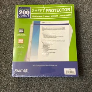 200 count non glare sheet protectors